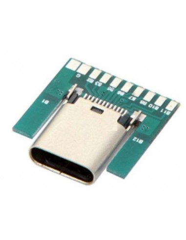 USB 3.1 Type C Female Plug with PC Board
