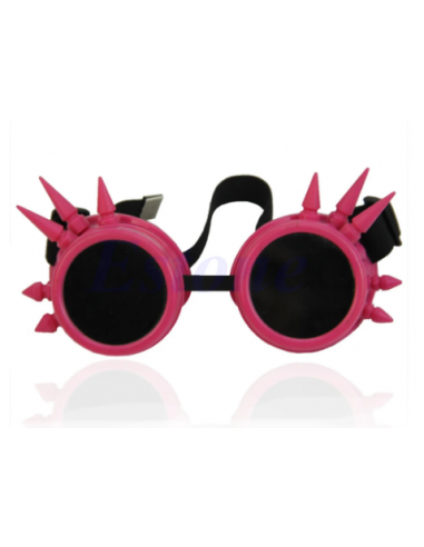 SteamPunk Goggles (Pink - Black Lens)