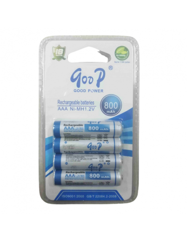 Goop AAA Rechargeable Batteries 800...