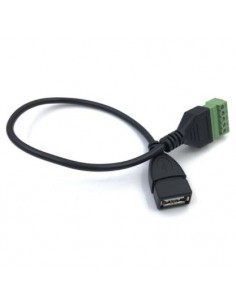 USB Female to 5-Pin Screw...