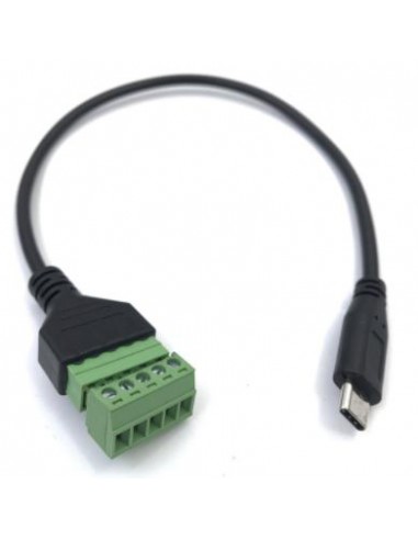 USB Type-C Male to 5-Pin Screw...