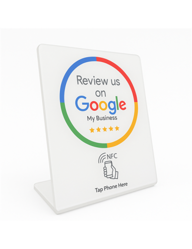 Google Review NFC Stand - White